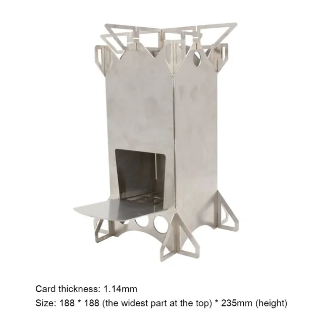 MINI OUTDOOR PORTABLE FIREWOOD STOVE