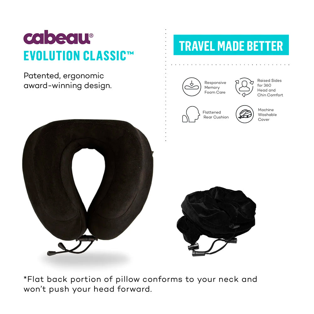 CABEAU EVOLUTION CLASSIC MEMORY FOAM TRAVEL NECK PILLOW