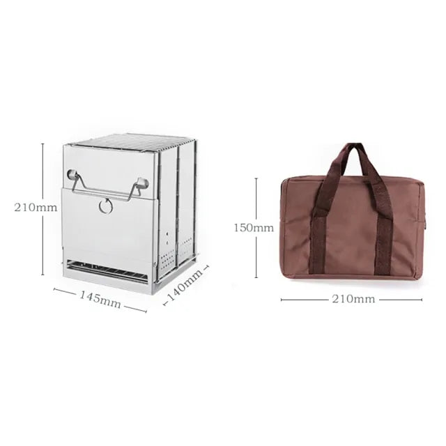 MINI OUTDOOR PORTABLE FIREWOOD STOVE