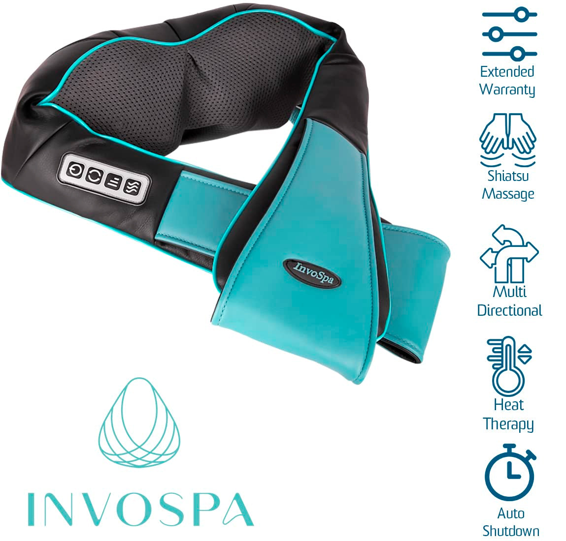 SHIATSU SHOULDER AND NECK MASSAGER WITH HEAT