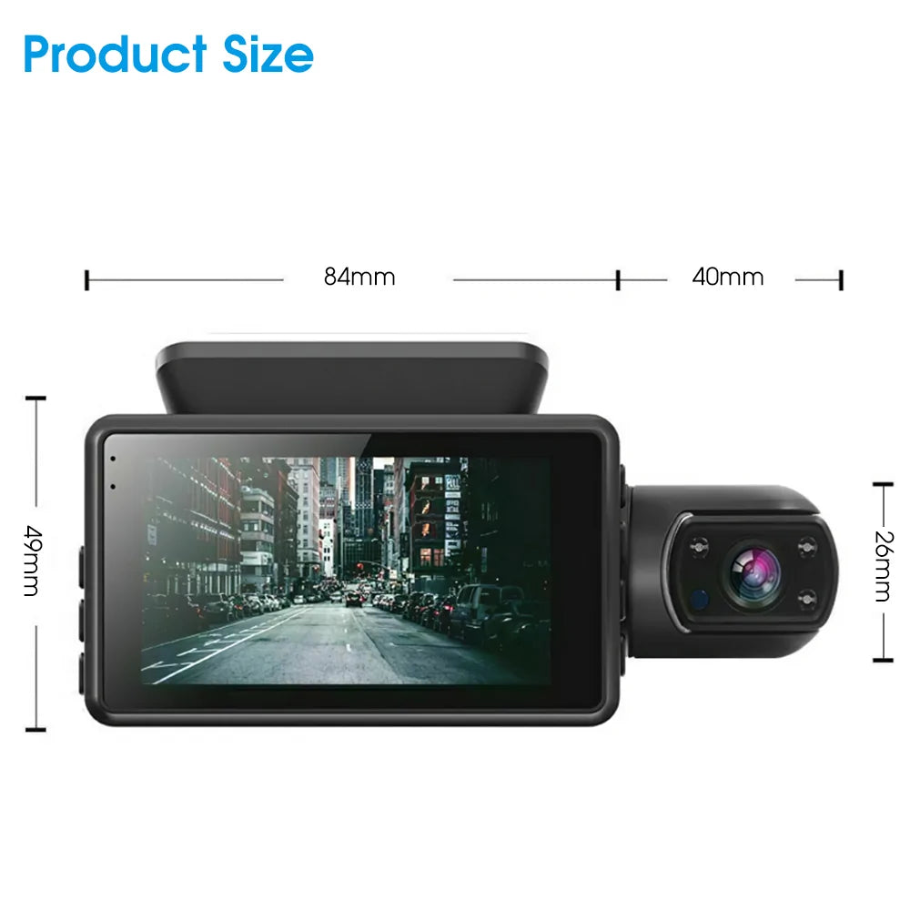 DUAL FRONT AND INTERNAL CAR CAMERA