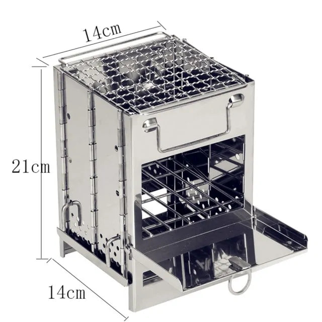 MINI OUTDOOR PORTABLE FIREWOOD STOVE