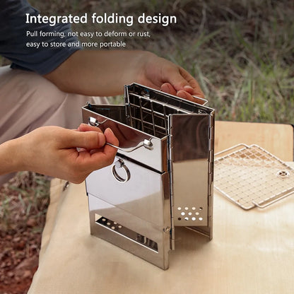 MINI OUTDOOR PORTABLE FIREWOOD STOVE
