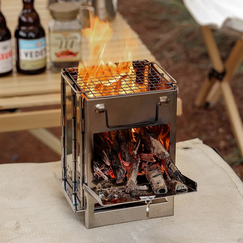 MINI OUTDOOR PORTABLE FIREWOOD STOVE