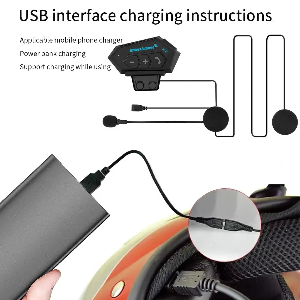 MOTOWAVE MOTORCYCLE HEADPHONES WIRELESS BLUETOOTH