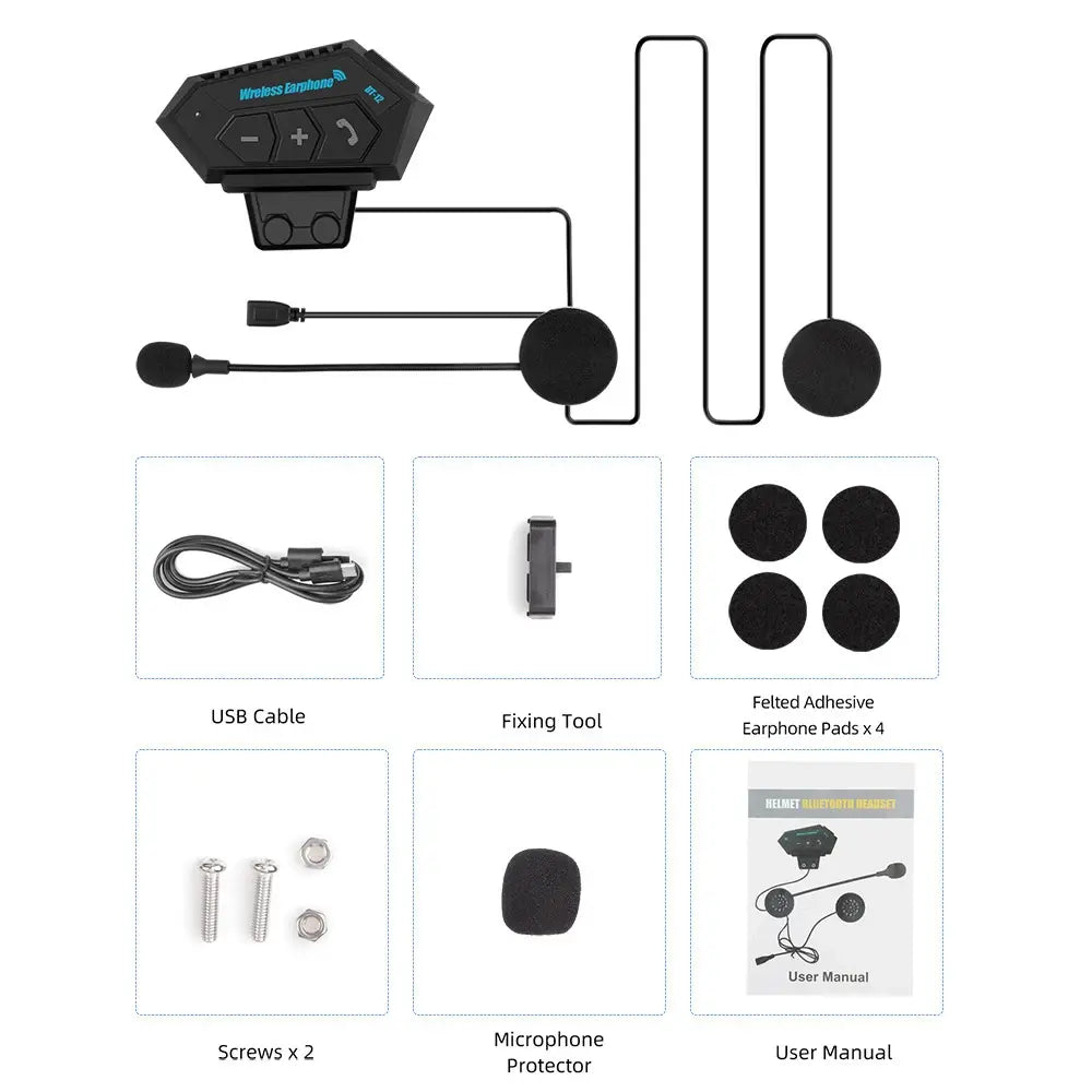 MOTOWAVE MOTORCYCLE HEADPHONES WIRELESS BLUETOOTH