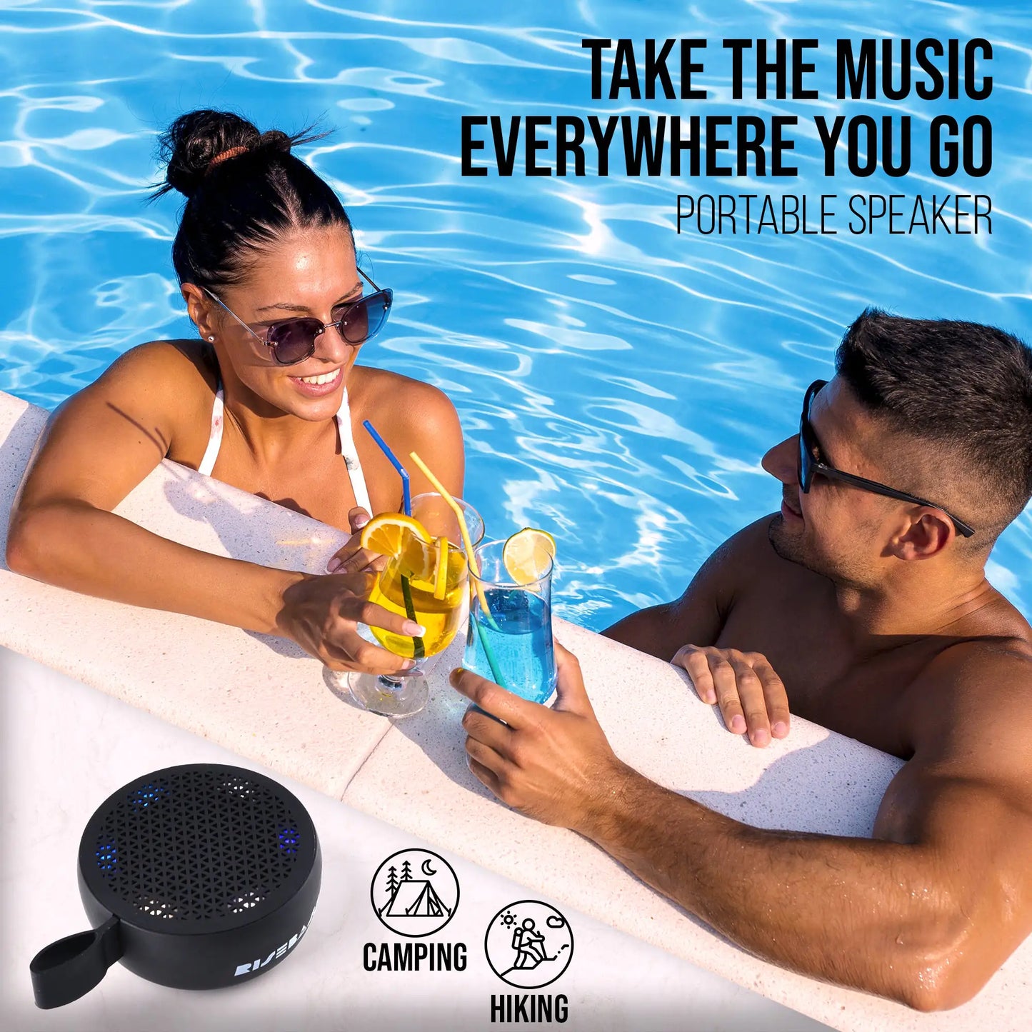 RISEBASS WATERPROOF BLUETOOTH SHOWER SPEAKERPHONE