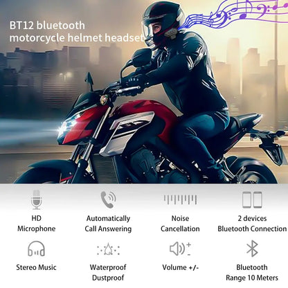 MOTOWAVE MOTORCYCLE HEADPHONES WIRELESS BLUETOOTH