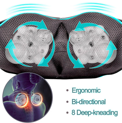 SHIATSU SHOULDER AND NECK MASSAGER WITH HEAT